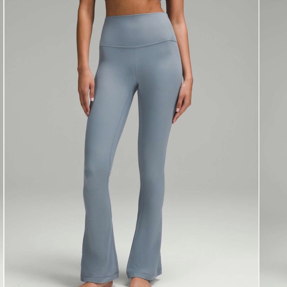 Lululemon Align High-Rise Ribbed Mini-Flare Pants in Belgian Blue - Size 4 - Picture 12 of 12